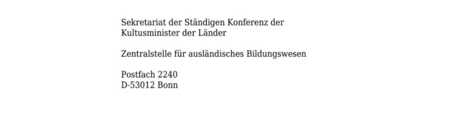 What if my university is not listed in Anabin? 2 Statement of Comparability Germany
