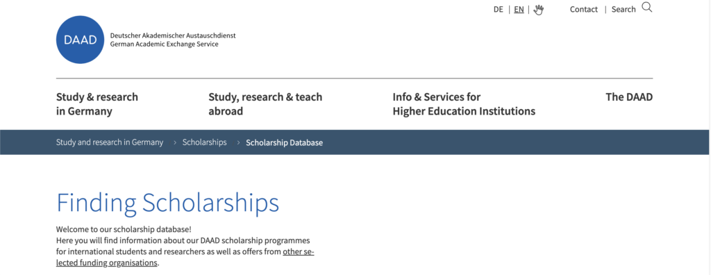 Daad Scholarship Germany